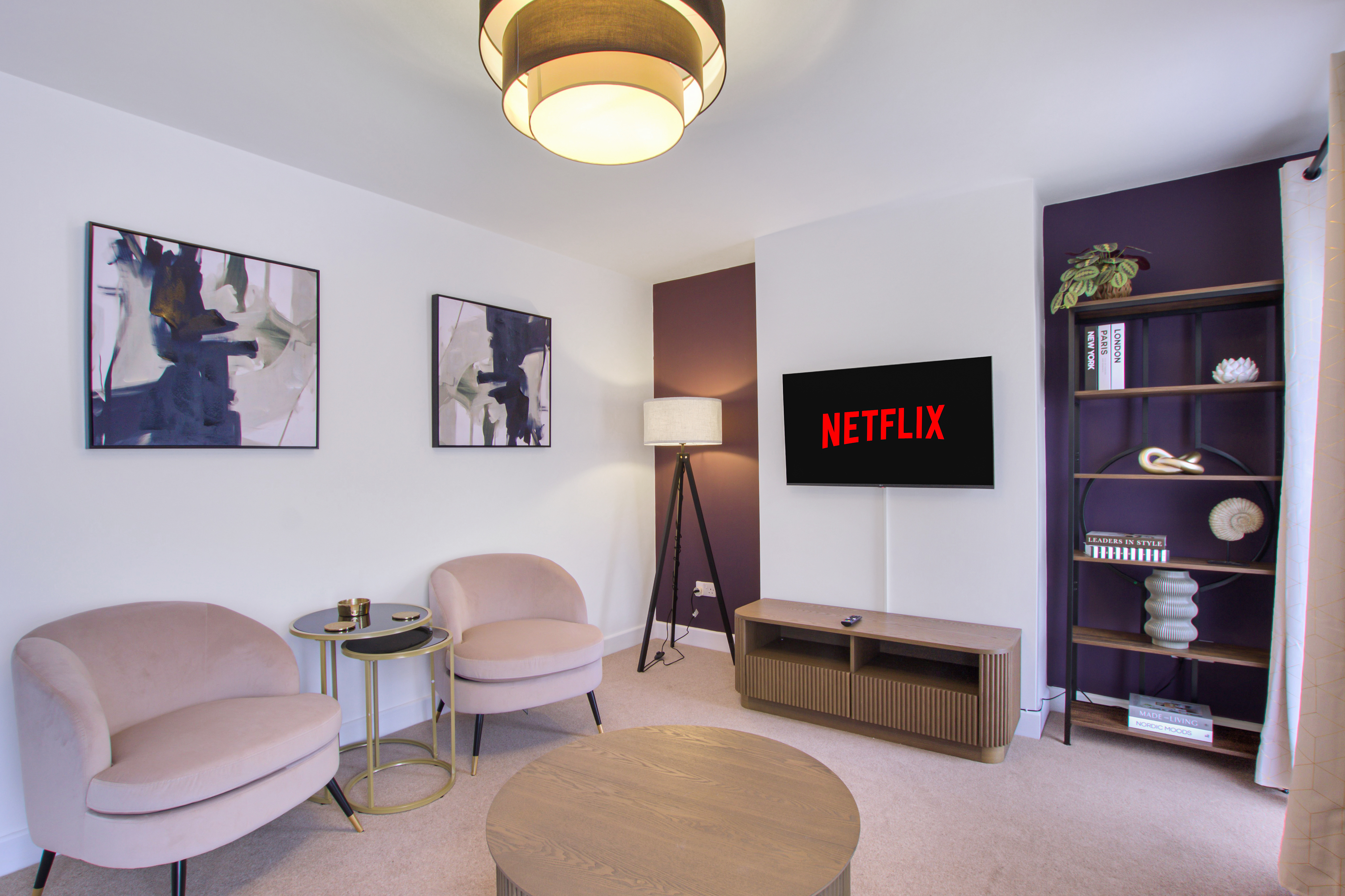 Living room at The Contractor Base, Kempston