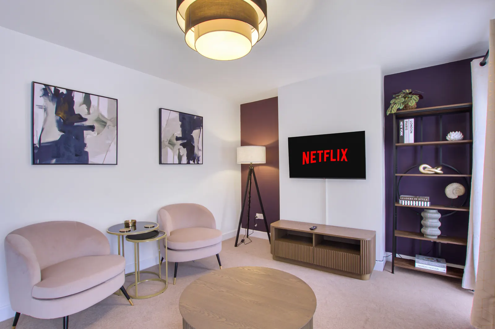 Living room at The Contractor Base, Kempston